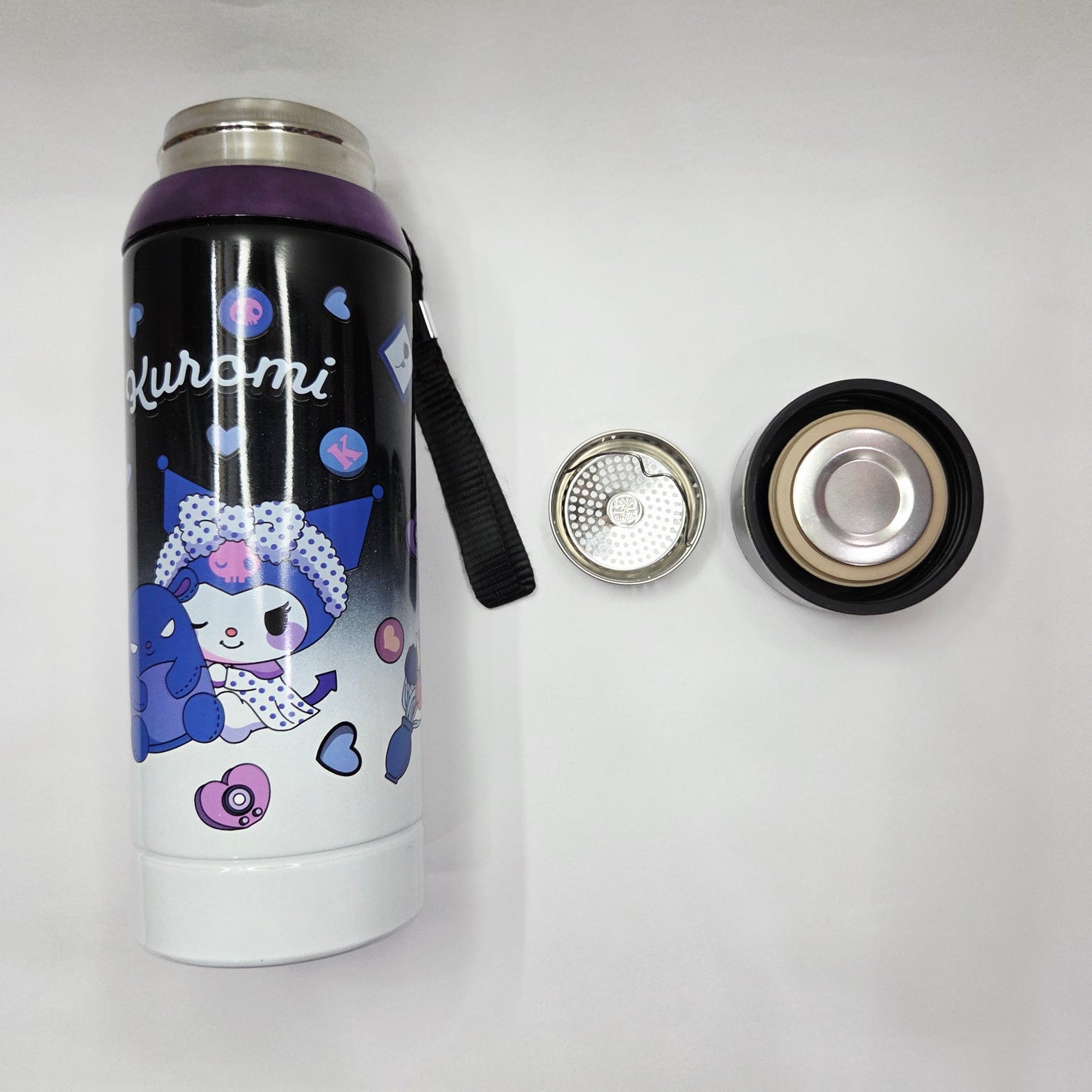 Kuromi Kids Stainless Steel Insulated Bottle – 800ml | Cute Leak-Proof Flask for School & Travel