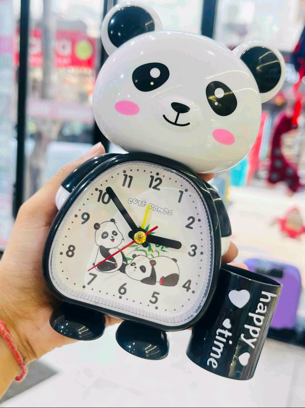 Teddy Alarm Clock with Pen Stand