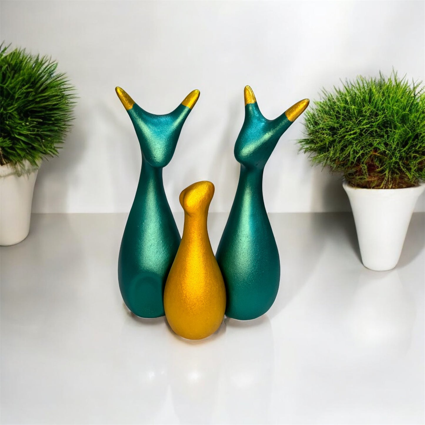 Deer Family Showpieces For Home Living Room TV Unit Centre Table Gifting