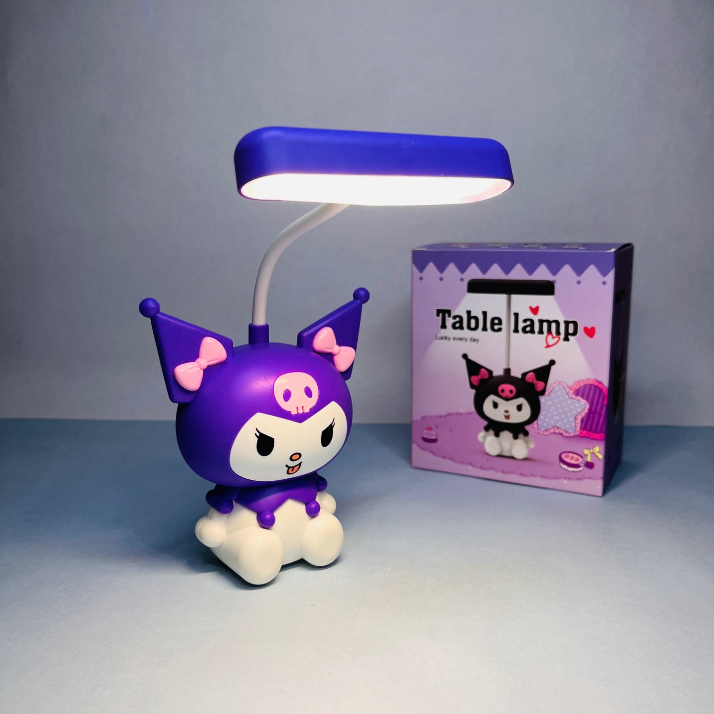 Kuromi Night Lamp with Built-in Sharpener – Rechargeable & USB-Powered