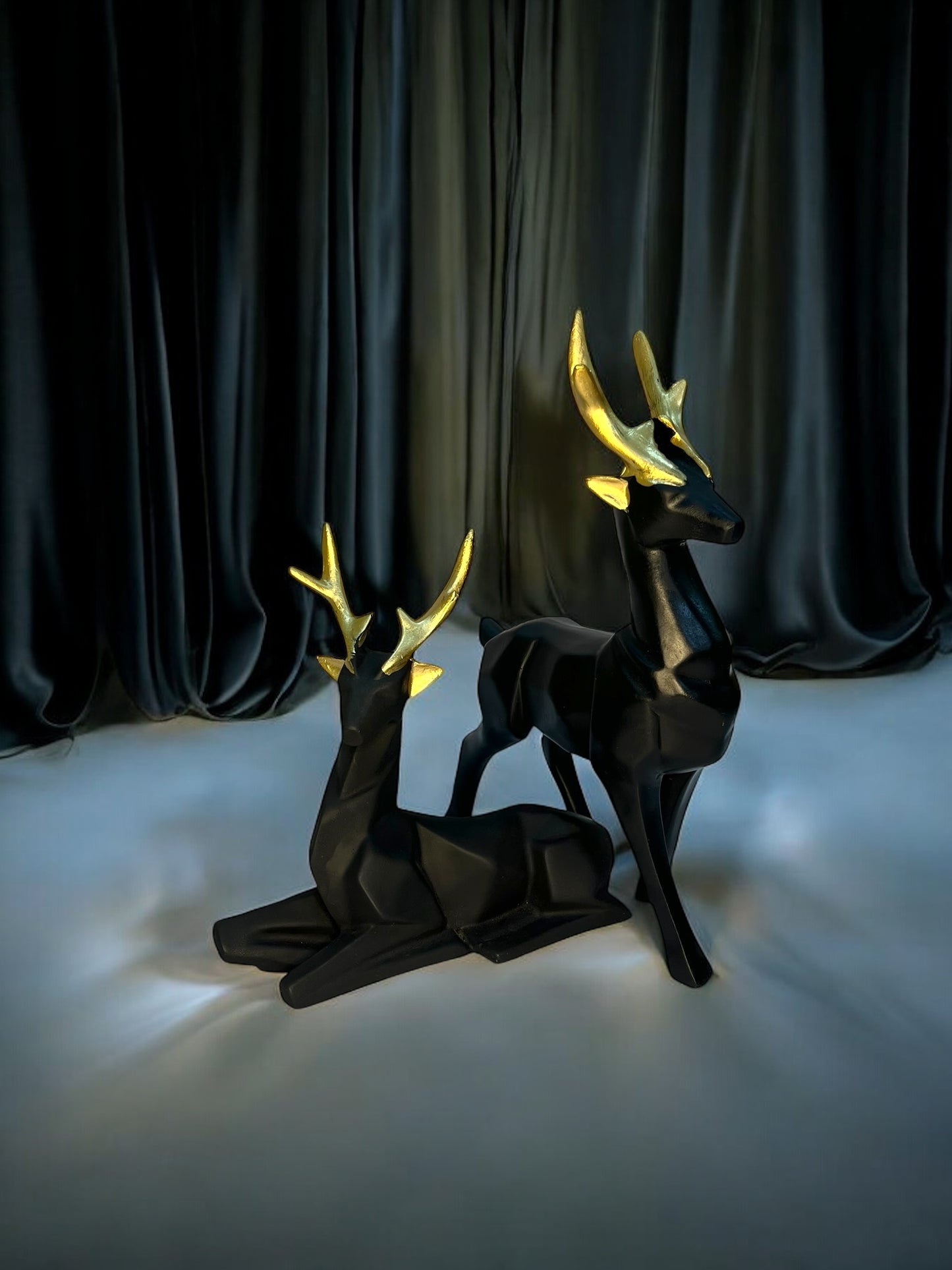 Elegant Black Deer - Set of 2 for Home Decor Gifting