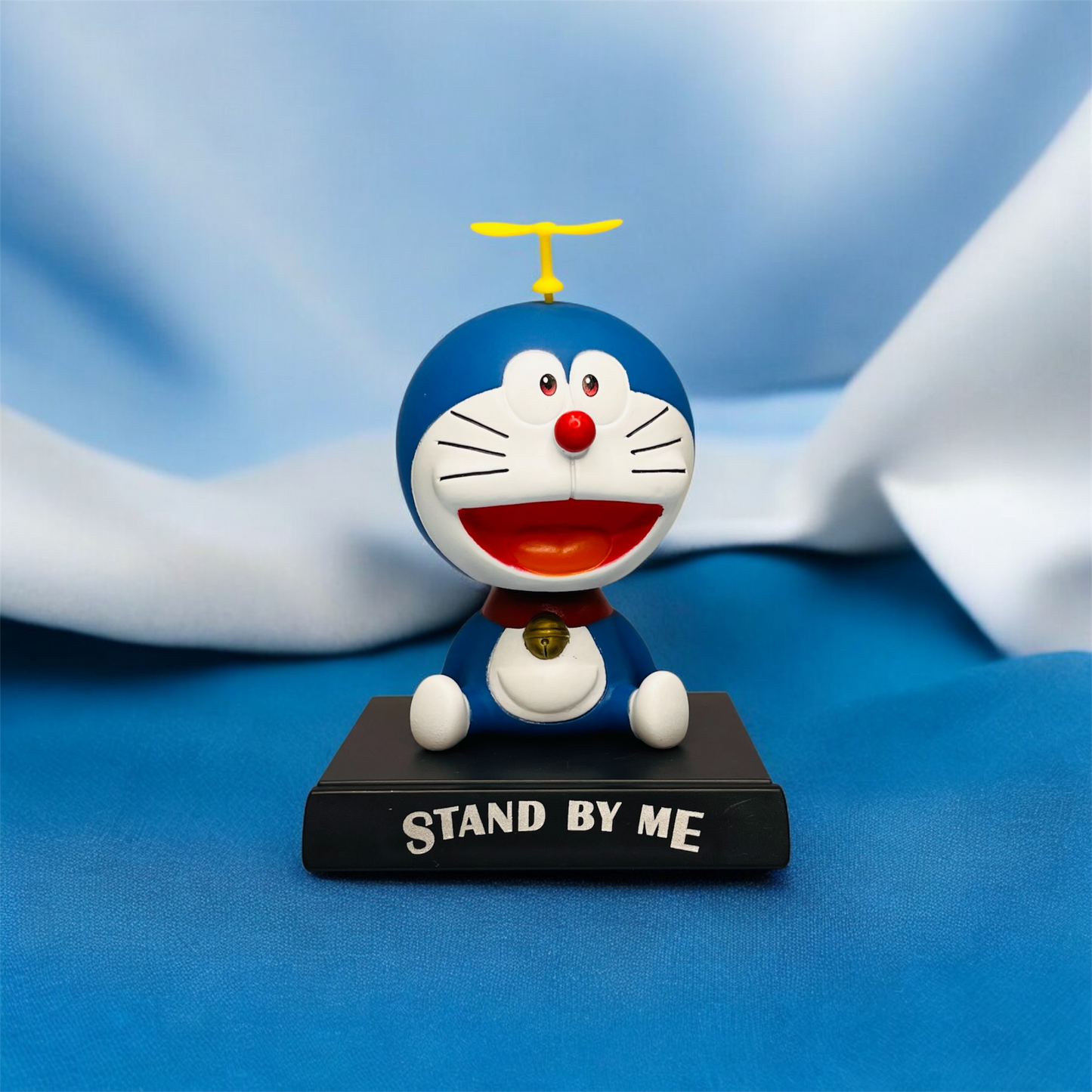 Doraemon Bobblehead Action Figurine with Mobile Holder for Car Dashboard, Office Desk & Study Table