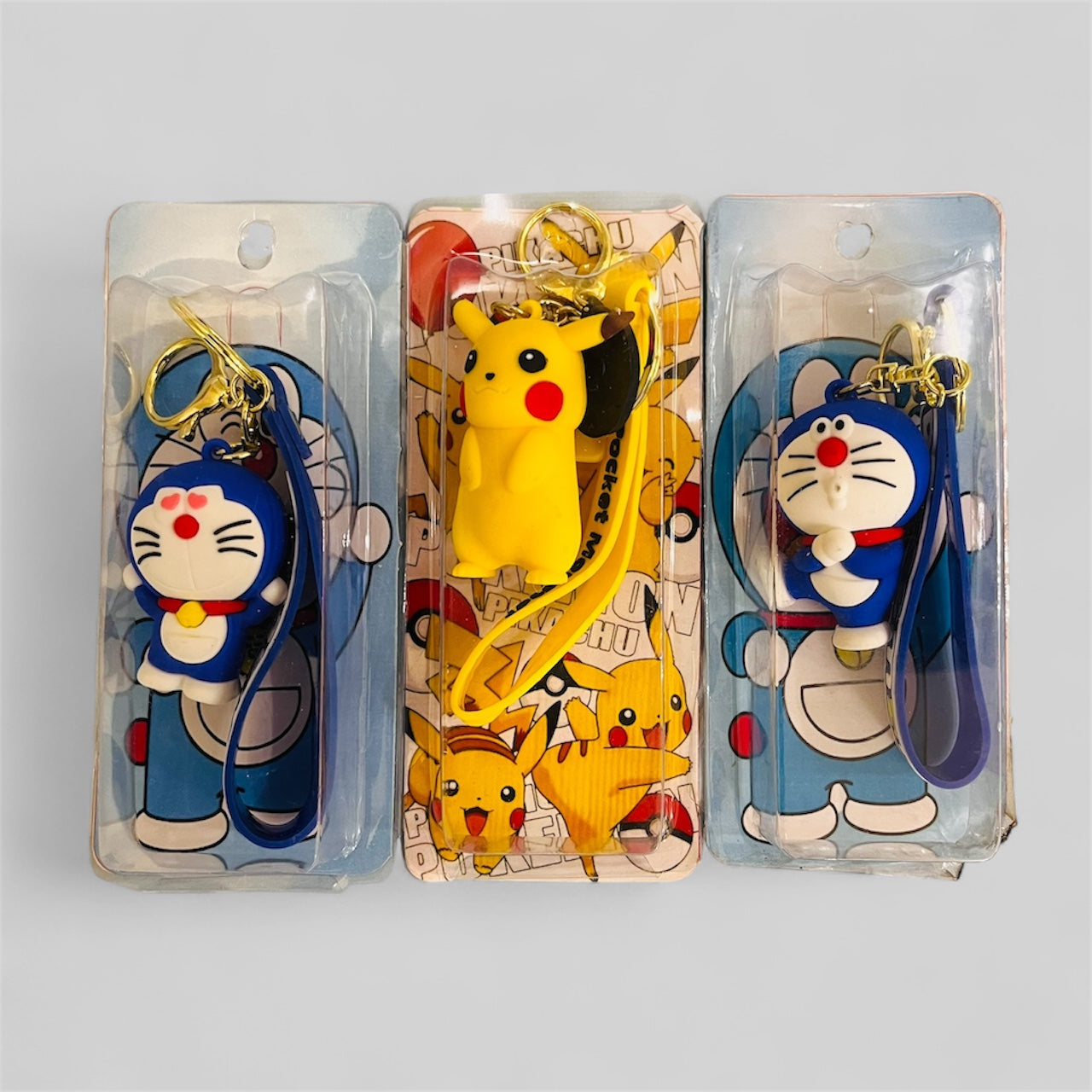 Premium 3D Figurine Keychains with Bagcharm and Strap