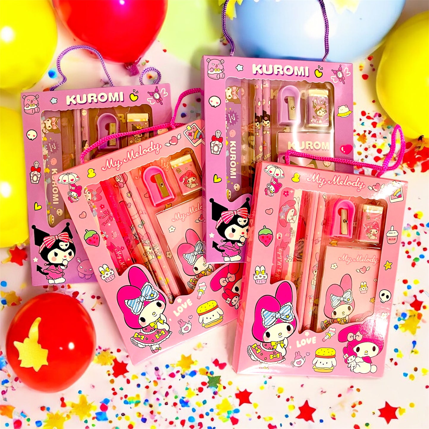 Kawaii Stationary Gift Set for Return Gifting - 5 in 1 Gift Set For Kids