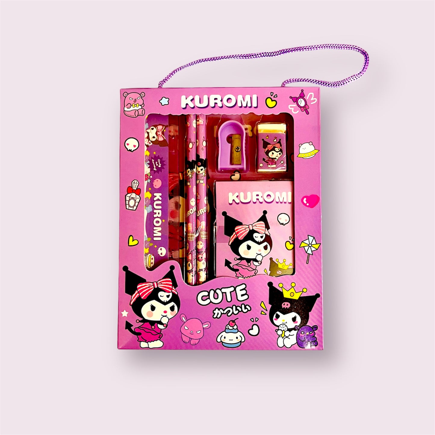 Kawaii Stationary Gift Set for Return Gifting - 5 in 1 Gift Set For Kids