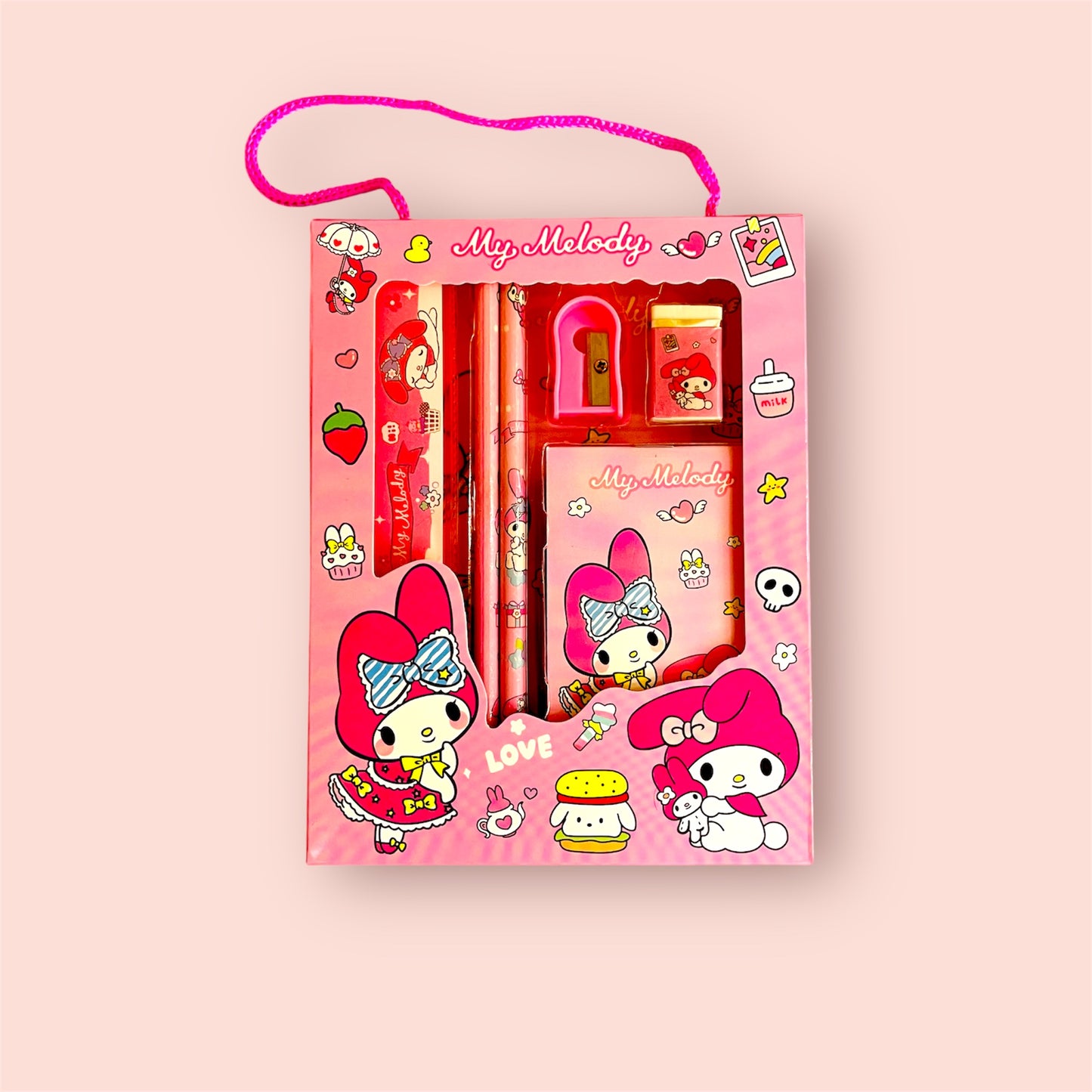 Kawaii Stationary Gift Set for Return Gifting - 5 in 1 Gift Set For Kids