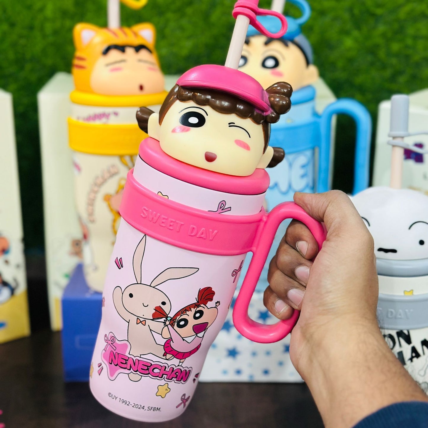 Exclusive Crayon™ Shinchan Tumbler, Sipper, Stainless Steel, 800ml