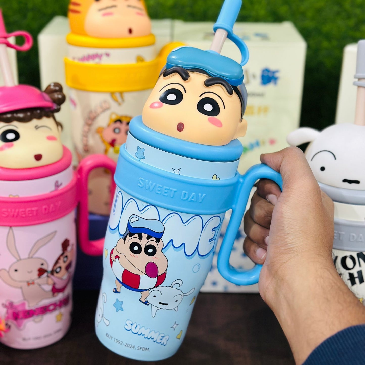 Exclusive Crayon™ Shinchan Tumbler, Sipper, Stainless Steel, 800ml