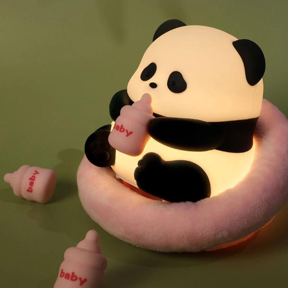 UphaarHub™ Pookie Panda Night Lamp - Pinch Sensitive, Color Changing, Rechargeable
