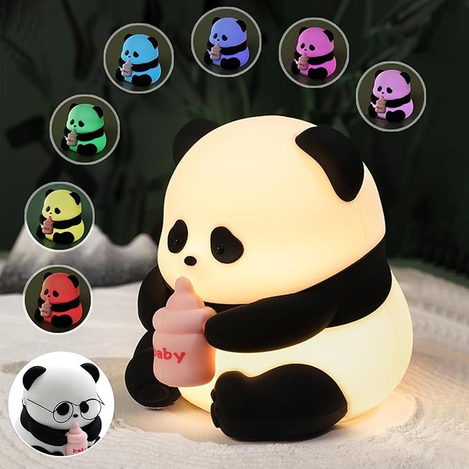 UphaarHub™ Pookie Panda Night Lamp - Pinch Sensitive, Color Changing, Rechargeable