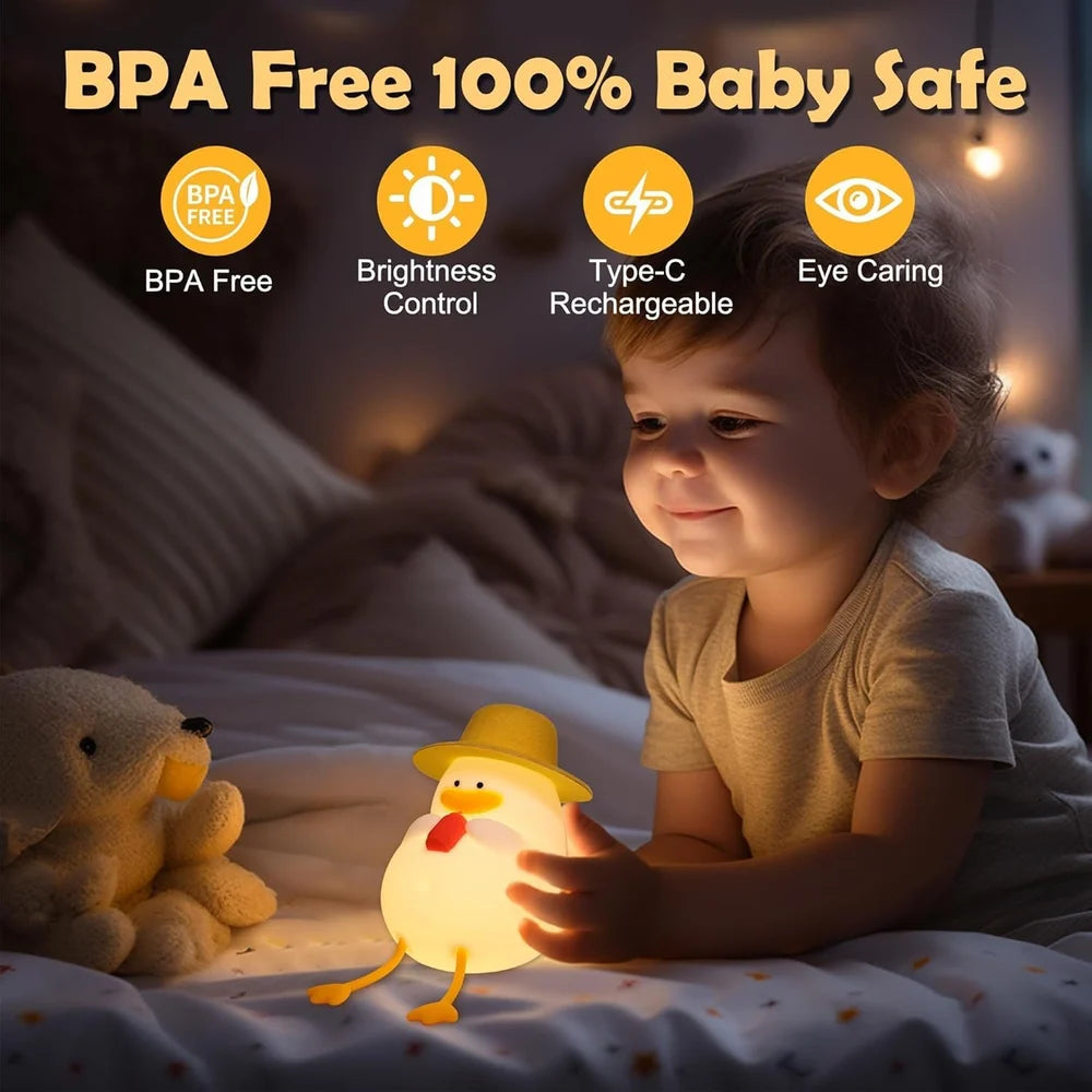 UphaarHub™ Chill Quack Lamp - Pinch Sensitive, Brightness Changing, Rechargeable