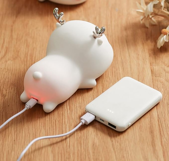 UphaarHub™ Kawaii Fawn Night Lamp - Touch Sensitive, Color Changing, Rechargable