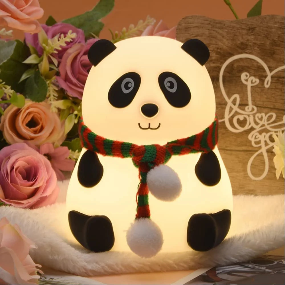 UphaarHub™ Kawaii Panda Night Lamp - Touch Sensitive, Color Changing, Rechargable