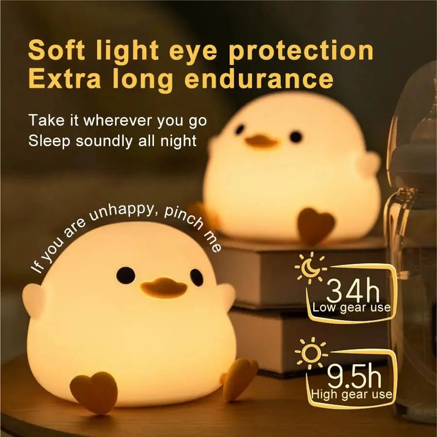 UphaarHub™ Glow Quack Lamp - Pinch Sensitive, Brightness Changing, Rechargeable