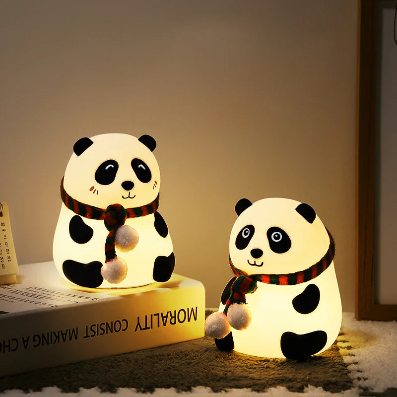 UphaarHub™ Kawaii Panda Night Lamp - Touch Sensitive, Color Changing, Rechargable