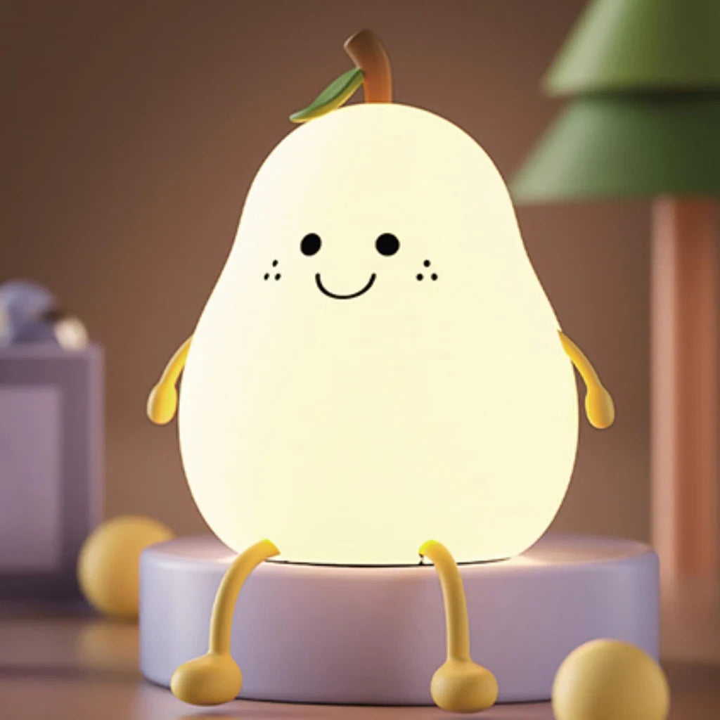 UphaarHub™ Kawaii Pear Night Lamp - Touch Sensitive, Color Changing, Rechargable
