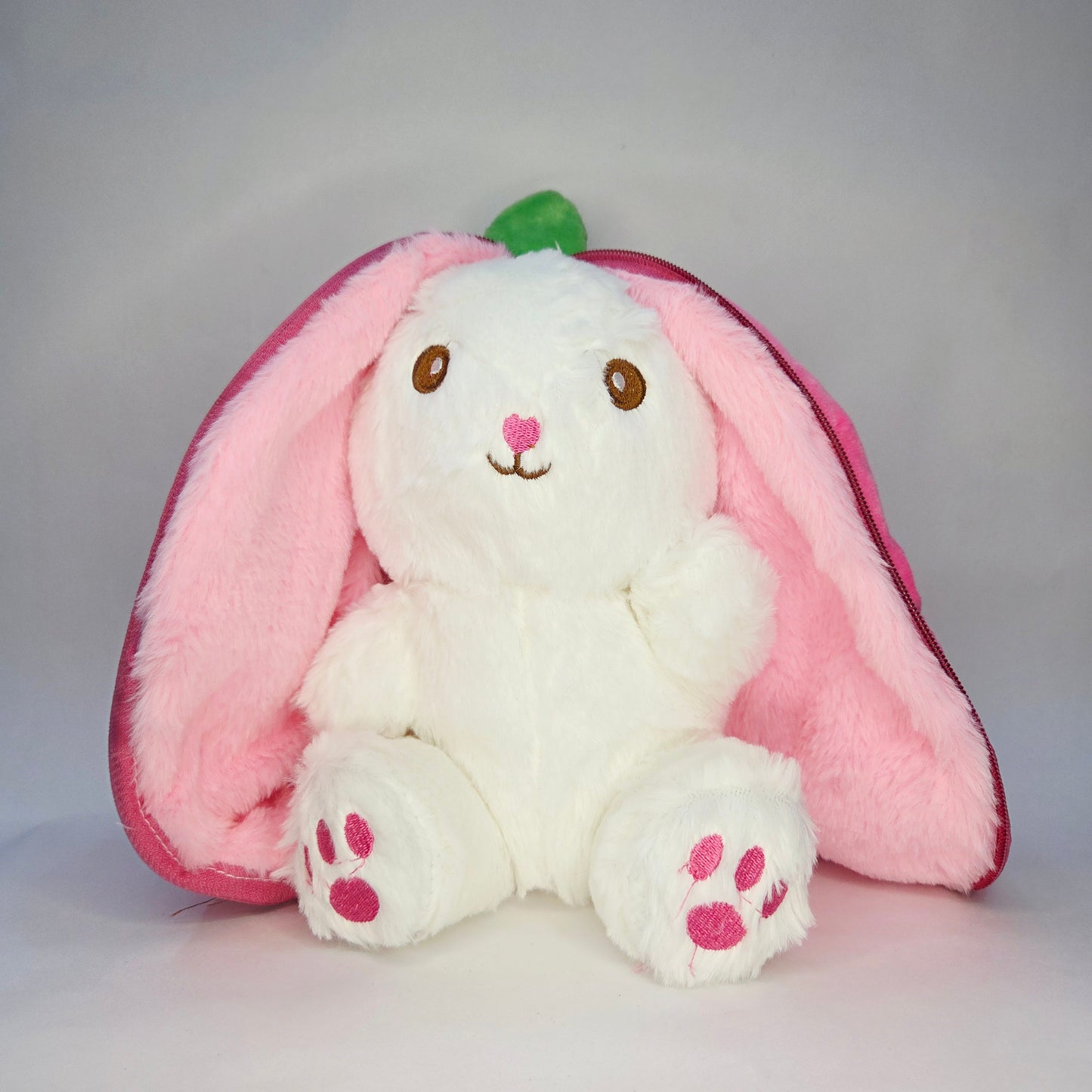 Cute Reversible Strawberry Bunny Soft Toy – Plushy, Soft Stuffed Animal for Kids, Babies, Girls & Boys