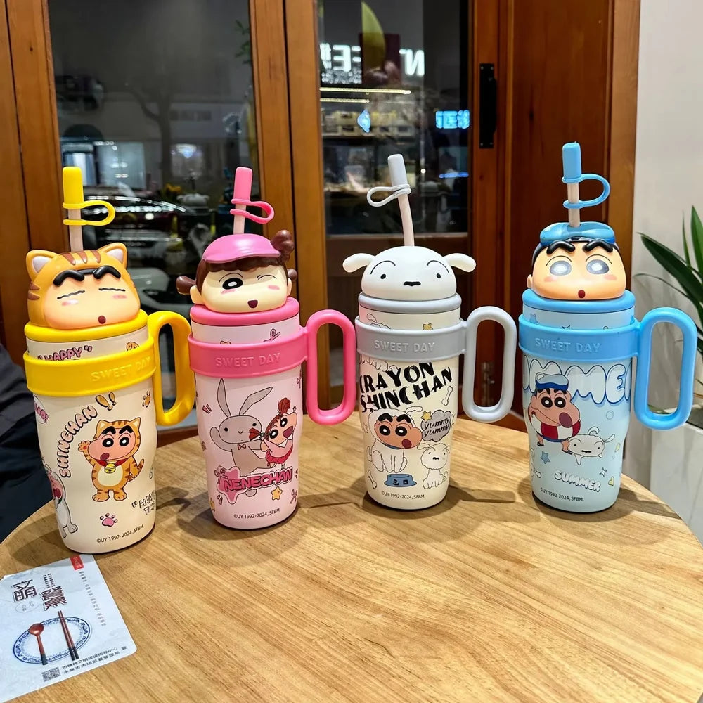 Exclusive Crayon™ Shinchan Tumbler, Sipper, Stainless Steel, 800ml