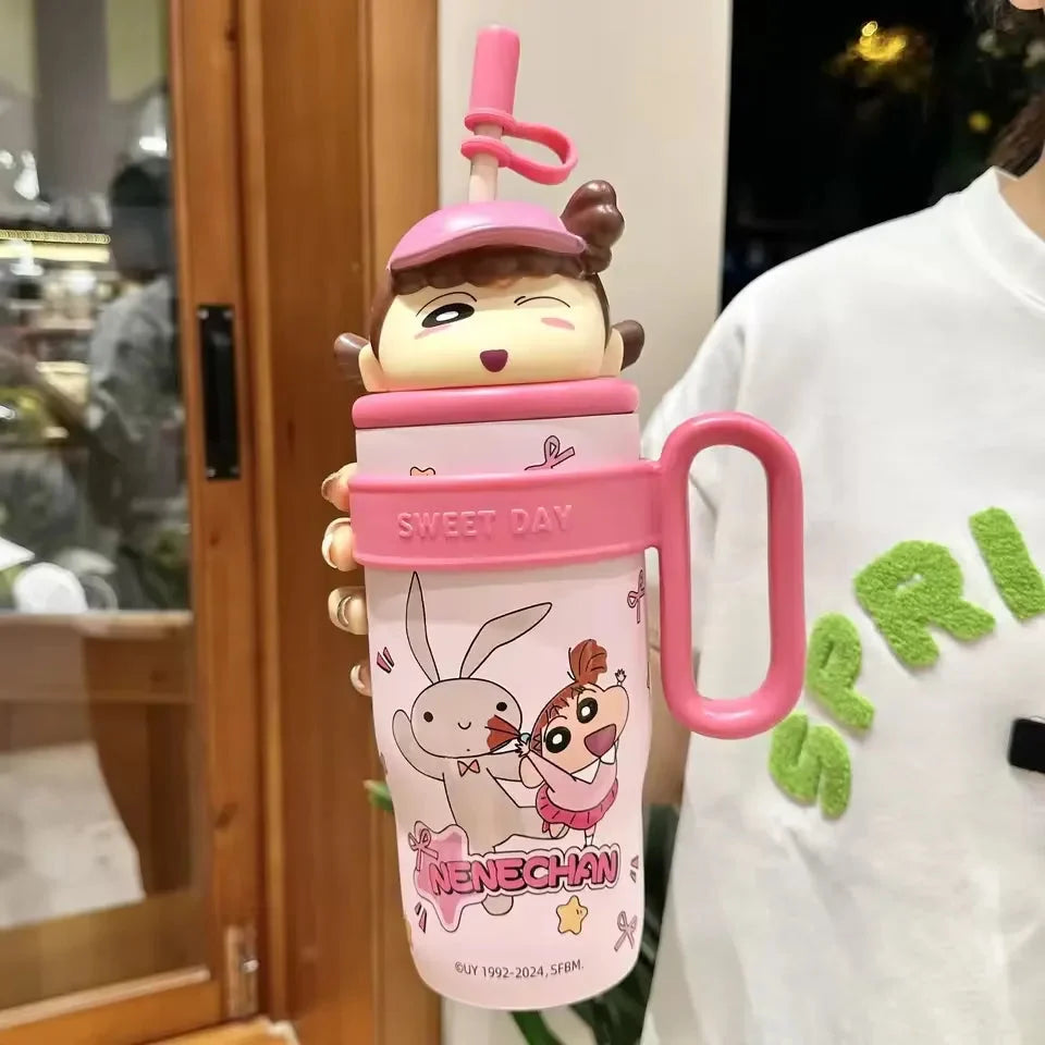 Exclusive Crayon™ Shinchan Tumbler, Sipper, Stainless Steel, 800ml