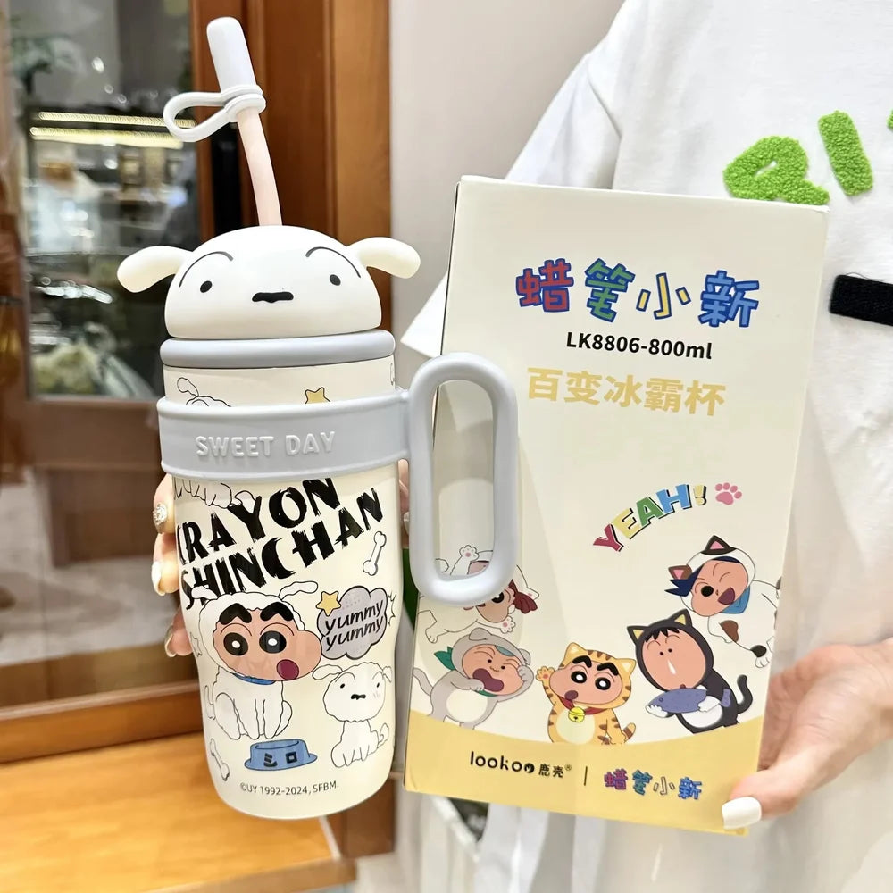 Exclusive Crayon™ Shinchan Tumbler, Sipper, Stainless Steel, 800ml