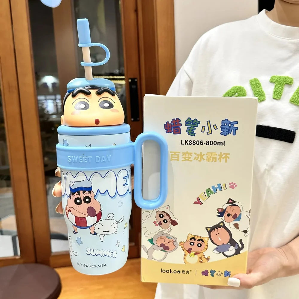 Exclusive Crayon™ Shinchan Tumbler, Sipper, Stainless Steel, 800ml