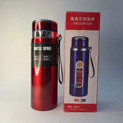 Stainless Steel Insulated Sports Bottle 800ml – Hot & Cold Flask for Gym, Office, School & Travel