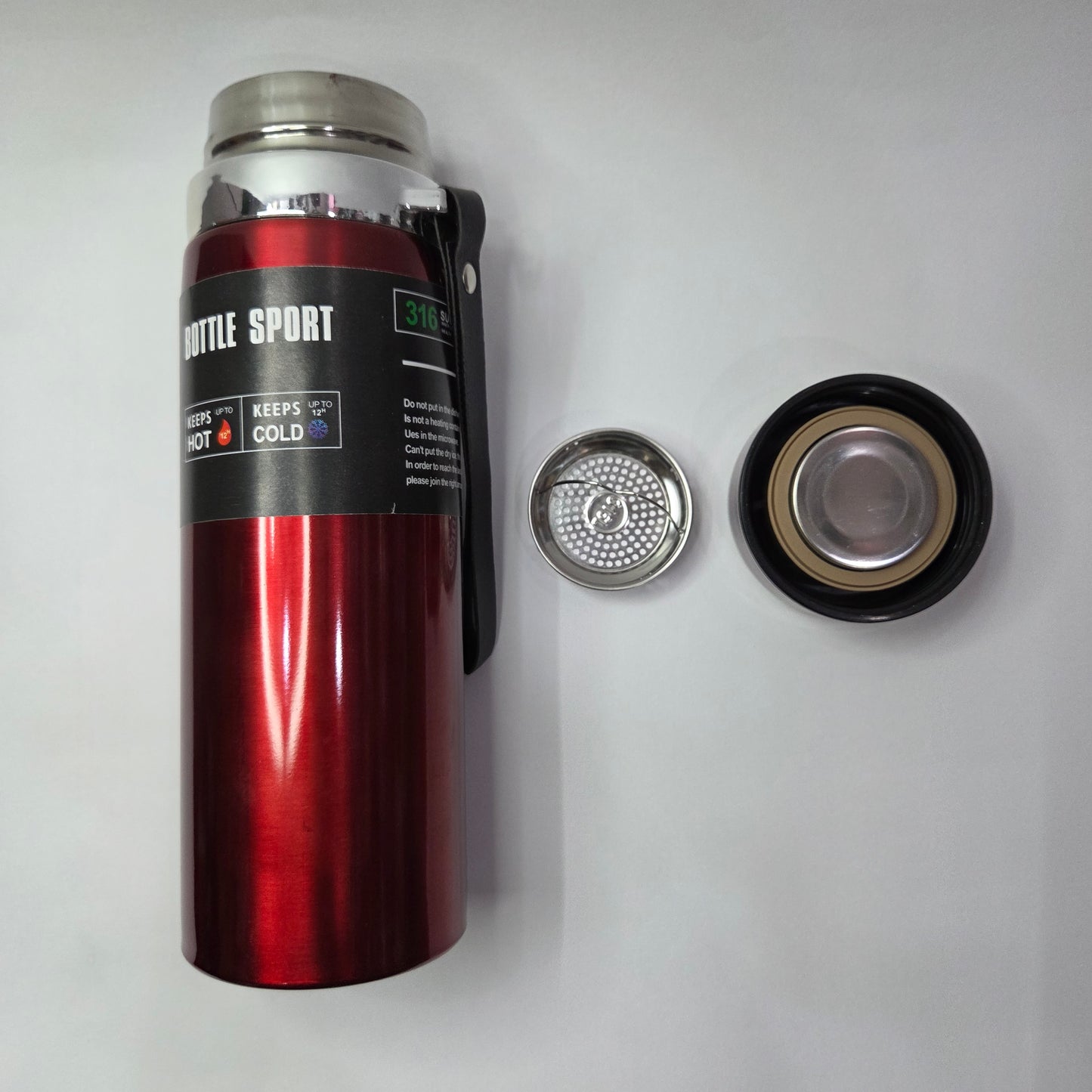 Stainless Steel Insulated Sports Bottle 800ml – Hot & Cold Flask for Gym, Office, School & Travel