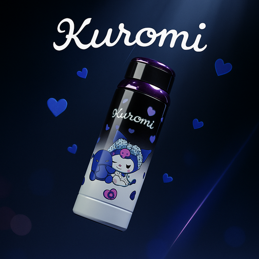 Kuromi Kids Stainless Steel Insulated Bottle – 800ml | Cute Leak-Proof Flask for School & Travel