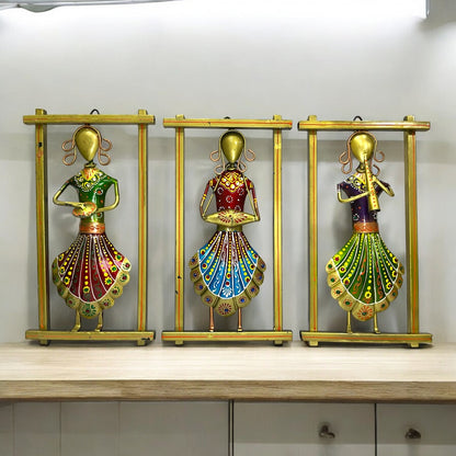 Rajasthani Musicians Wall Hanging - Showpiece For Wall Decoration, Living Room, Gifting