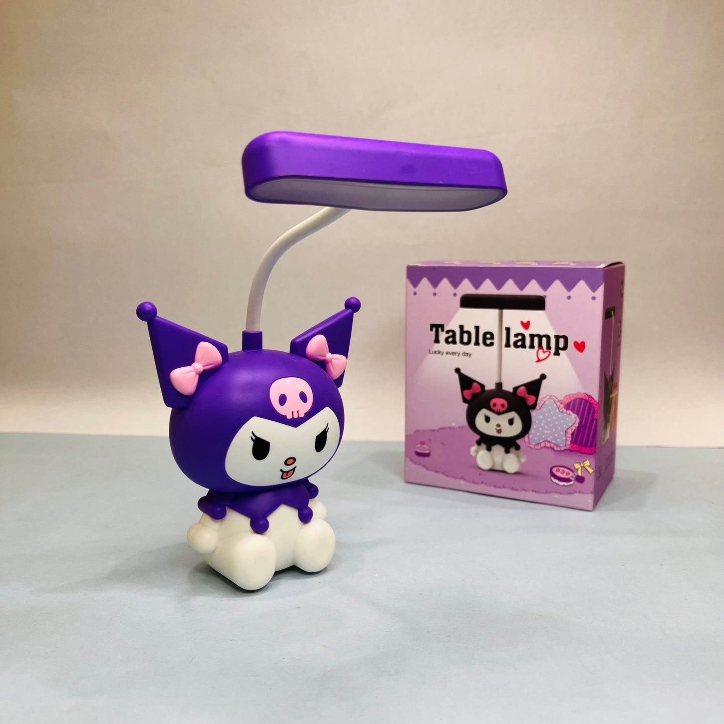 Kuromi Night Lamp with Built-in Sharpener – Rechargeable & USB-Powered