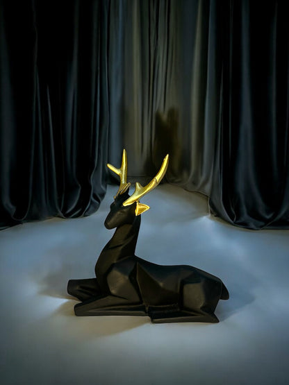 Elegant Black Deer - Set of 2 for Home Decor Gifting