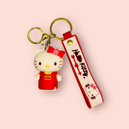 Premium 3D Figurine Keychains with Bagcharm and Strap