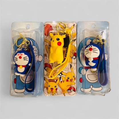 Premium 3D Figurine Keychains with Bagcharm and Strap