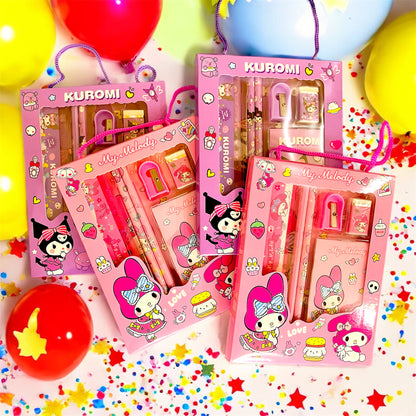Kawaii Stationary Gift Set for Return Gifting - 5 in 1 Gift Set For Kids
