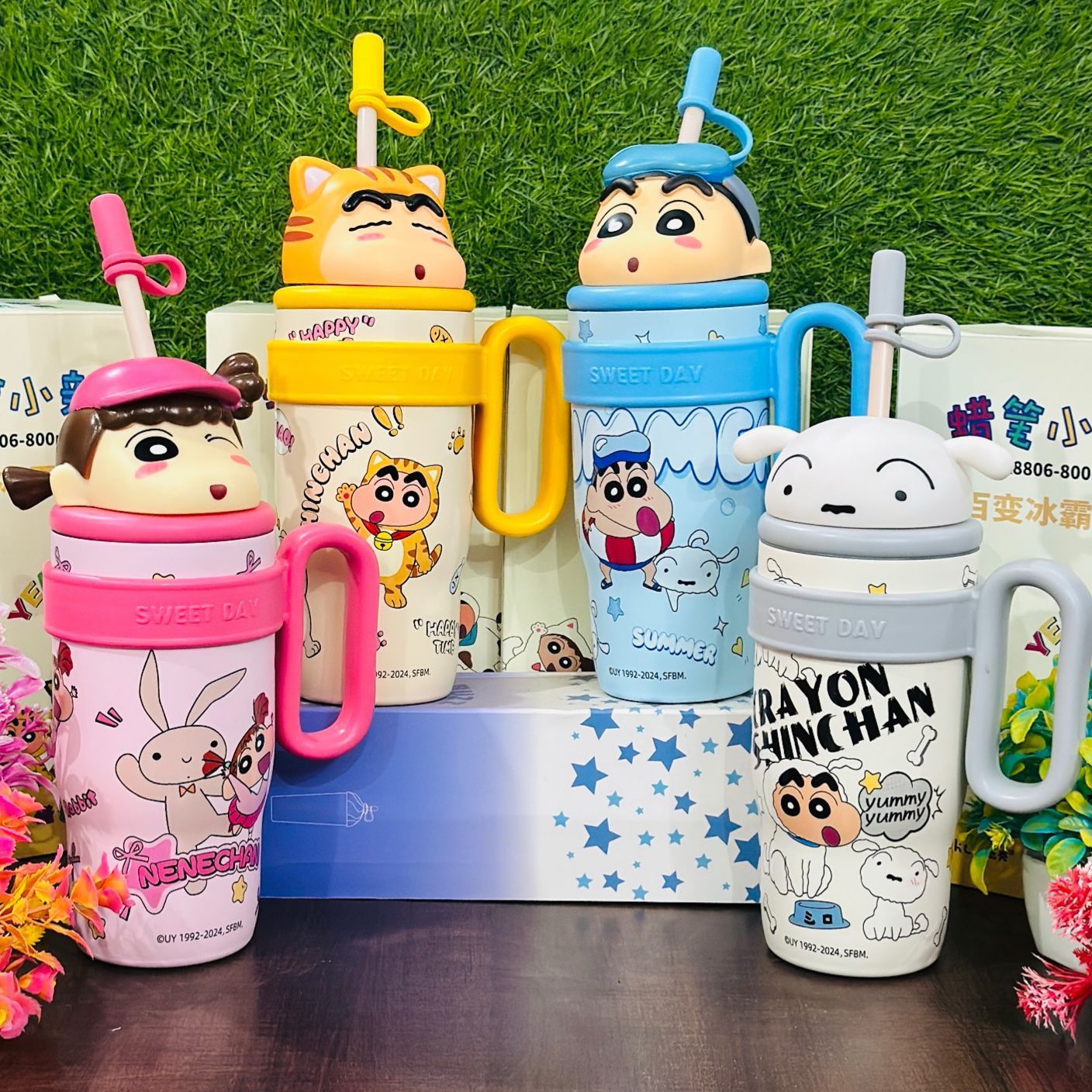 Exclusive Crayon™ Shinchan Tumbler, Sipper, Stainless Steel, 800ml