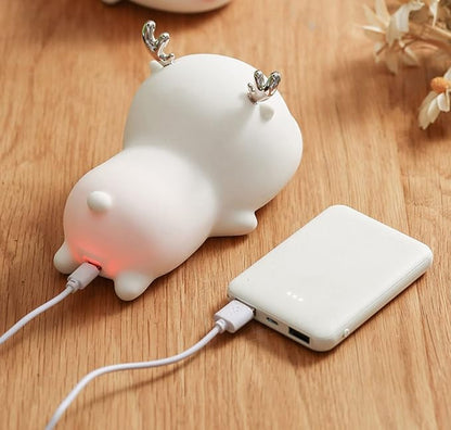 UphaarHub™ Kawaii Fawn Night Lamp - Touch Sensitive, Color Changing, Rechargable