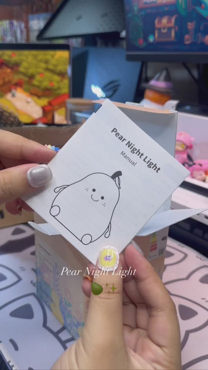 UphaarHub™ Kawaii Pear Night Lamp - Touch Sensitive, Color Changing, Rechargable