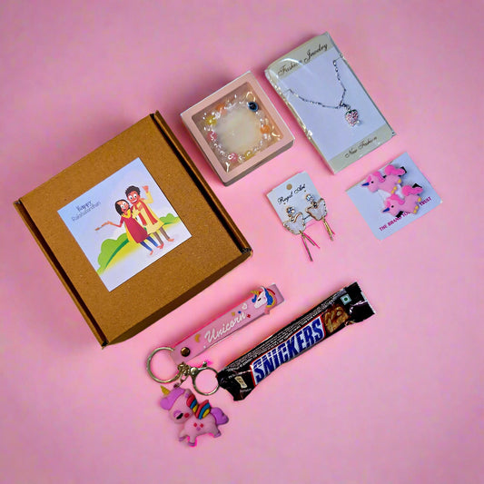 Mini Magic Box Rakshabandhan Hamper – Premium Gift for Sisters | Customizable Jewelry, Accessories & Chocolate