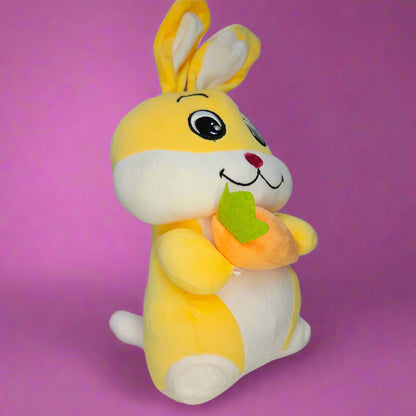 Cute Carrot Bunny Soft Toy - Plushy, Soft Stuffed Animal for Kids, Babies, Girls & Boys