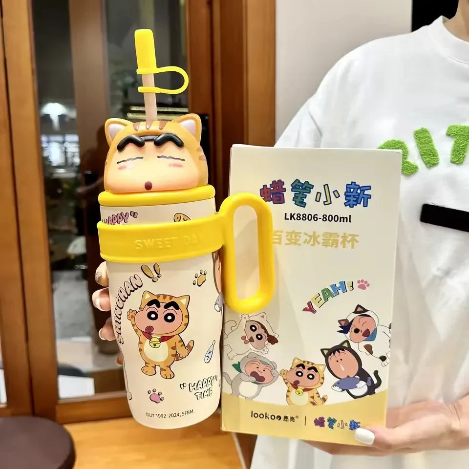 Exclusive Crayon™ Shinchan Tumbler, Sipper, Stainless Steel, 800ml